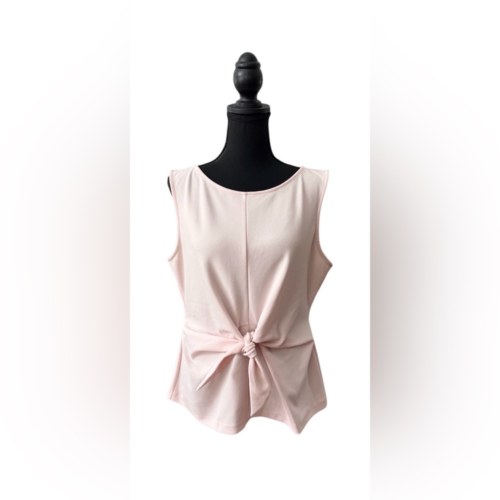 Ann Taylor Light Pink Tie-Front Blouse